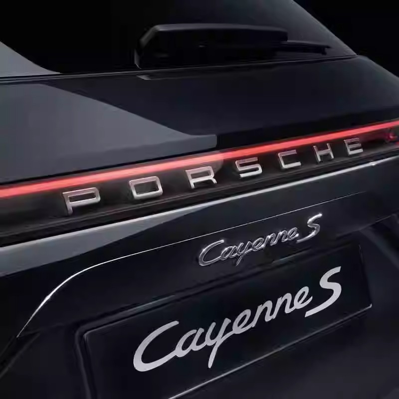 适用保时捷卡宴车后尾标Cayenne s标gts turbo英文字母标车标改装