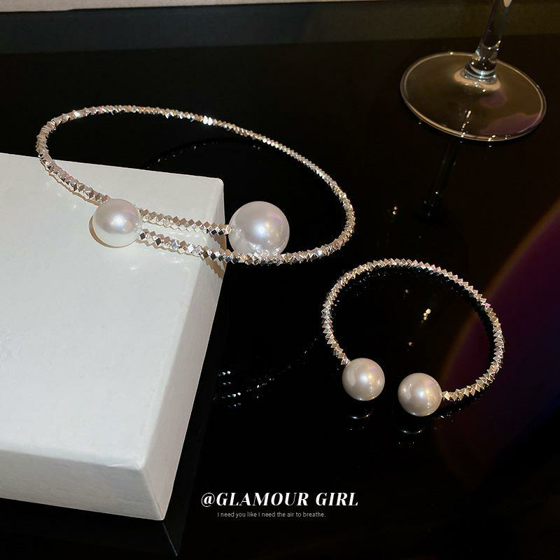 碎银几两珍珠开口项圈夏季网红新