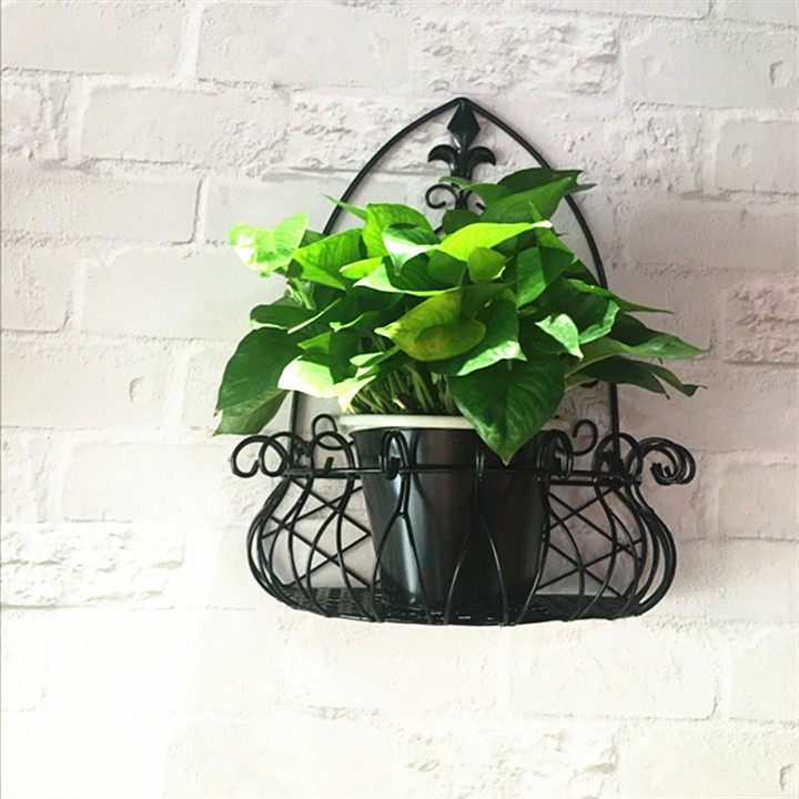 铁艺客厅挂墙花架壁挂墙上装饰阳台墙壁绿萝悬挂式花盆架置物架