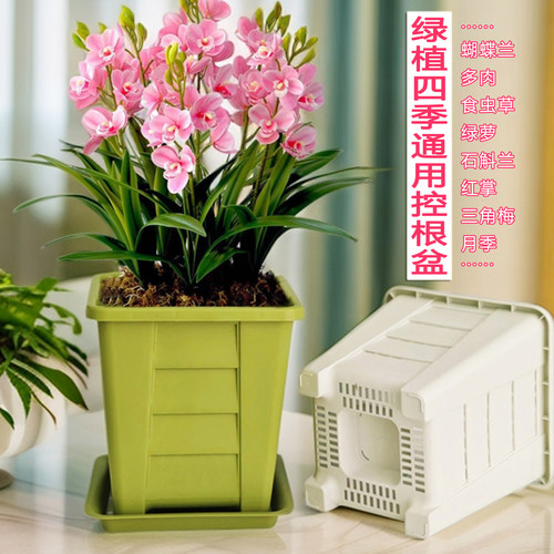 环保PP树脂花盆中国风鼎型方口盆