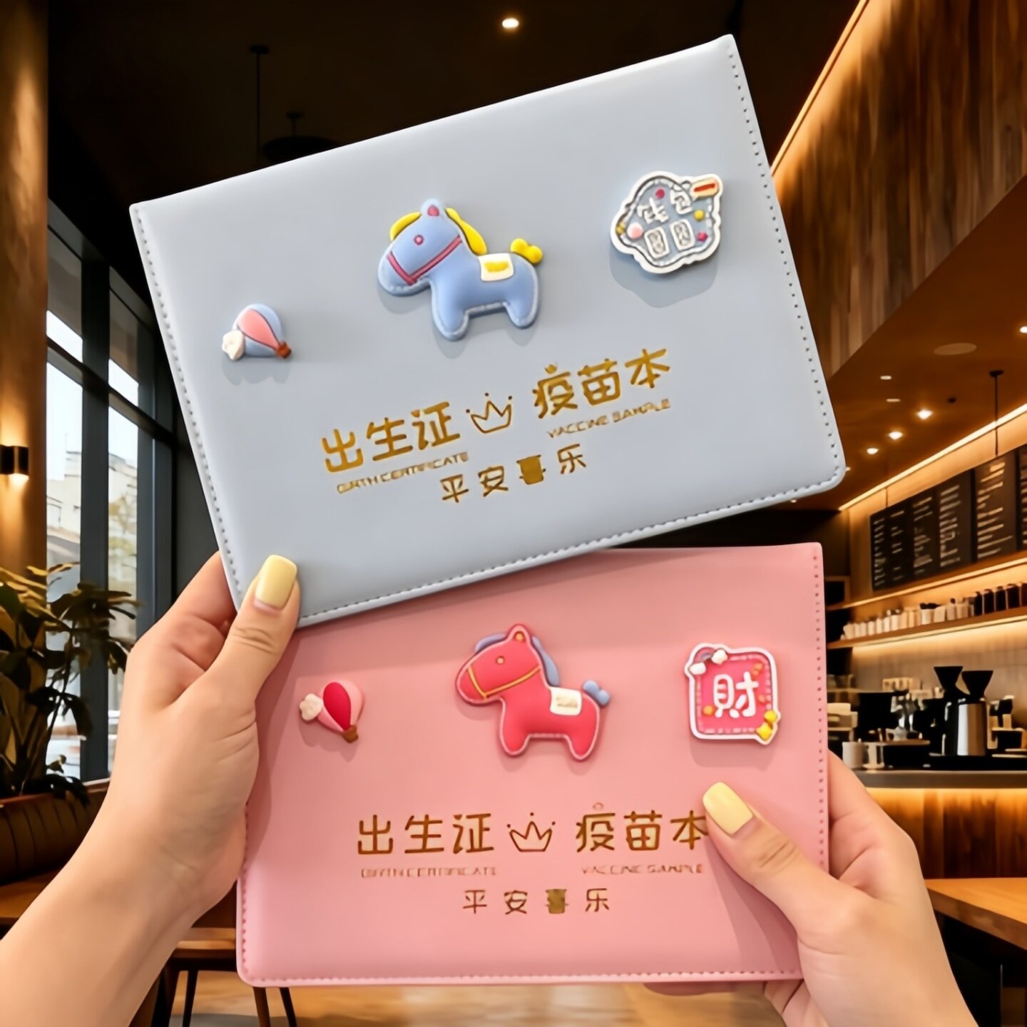 马宝宝出生证疫苗本保护套三合一