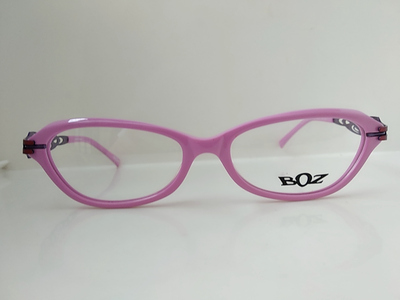 BOZ PLATINE 1318 粉色 猫眼眼镜 平面镜 近视眼镜