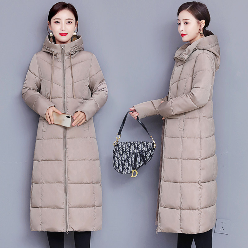 羽绒棉服女长款2020反季冬季新款修身加厚过膝女装棉袄显瘦棉衣
