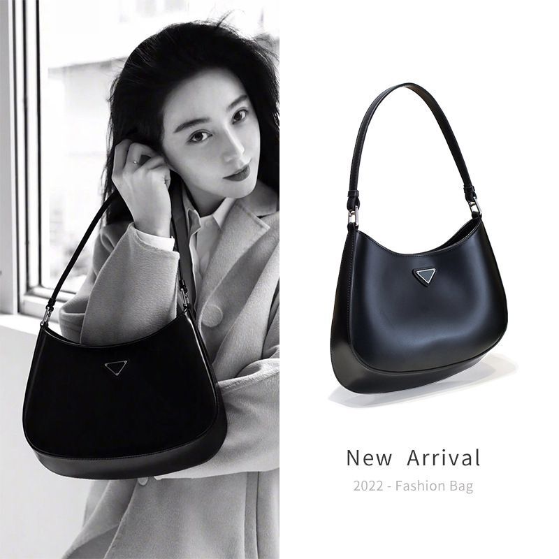 中古腋下包2025新款清新甜美真皮牛皮腋下包欧美手提单肩包包女