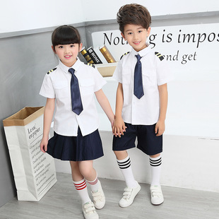 幼儿园园服夏装2022新款六一儿童英伦校服套装男女老师演出服定制