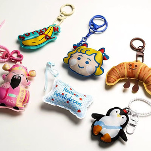 WL019定制织唛LOGO充棉拉链头服装商标 织唛布标棉条拉头钥匙扣