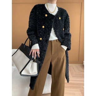 SN6178 高级感双排扣仿皮毛一体颗粒绒加厚外套 司南 摩登进行时