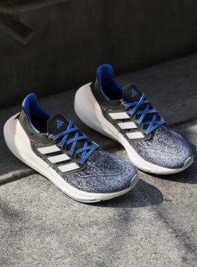 ADIDAS/阿迪 Ultraboost UB Light ULT 蓝色 爆米花跑步鞋 HP9477