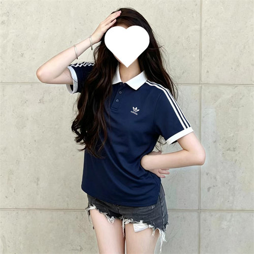 Adidas/阿迪达斯 三叶草 宋雨琦同款 Polo衫运动短袖T恤 II5776