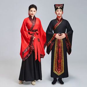 演出服女2025新款成人男国学古装红色汉唐古典舞蹈服