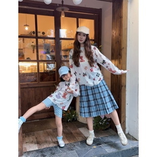 母女装天丝薄款防晒罩衫长袖T恤2025秋季新款韩版洋气休闲外穿t恤