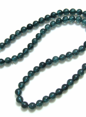 巴西天然玻璃体 超透蓝碧玺项链 正品饰品收藏 彩色宝石水晶 鉴定