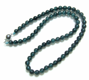 饰品收藏 巴西天然玻璃体 超透蓝碧玺项链 正品 鉴定 彩色宝石水晶