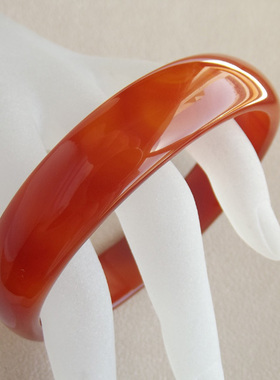 爱和光珠宝 天然红玛瑙手镯  63mm 正品饰品水晶