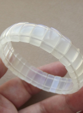 颗颗超强蓝光 天然斯里兰卡冰种月光石手链手排 正品水晶