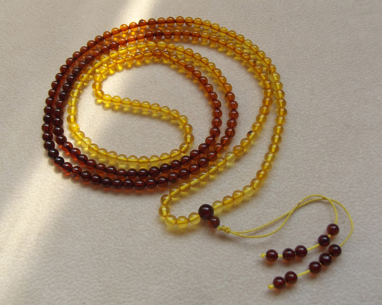 Polish natural amber rainbow gradient Bracelet hand string hand bead Buddha bead necklace genuine jewelry
