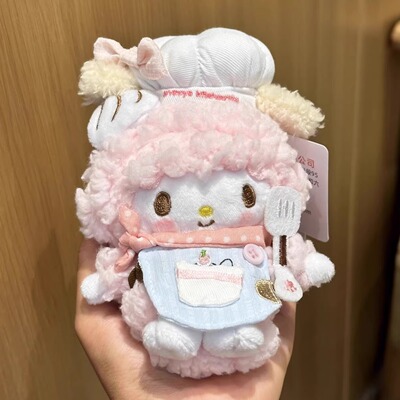 蝴蝶结piano小羊厨师套装包挂件