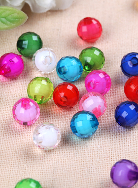 20mm透彩地球珠中珠大珠子亚克力串珠diy饰品配件女手串装饰穿珠