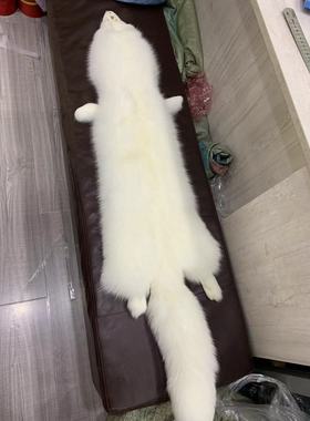 天然本色狐狸皮蓝狐白狐红狐皮自然原色皮毛一体客厅卧室皮草装饰