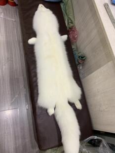 天然本色狐狸皮蓝狐白狐红狐皮自然原色皮毛一体客厅卧室皮草装饰