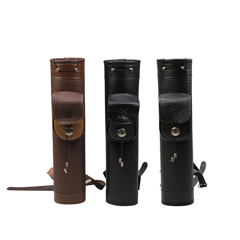 弓箭射箭类背式箭囊真牛皮手工缝制箭囊箭袋箭壶三点背式胡禄