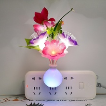 七彩LED变色浪漫小夜灯光控感应插电卧室睡眠宝宝床头喂奶起夜灯