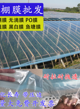 苏旺牌大棚膜加厚塑料无滴膜黑白膜蓝色白色长寿流滴膜透明大棚膜