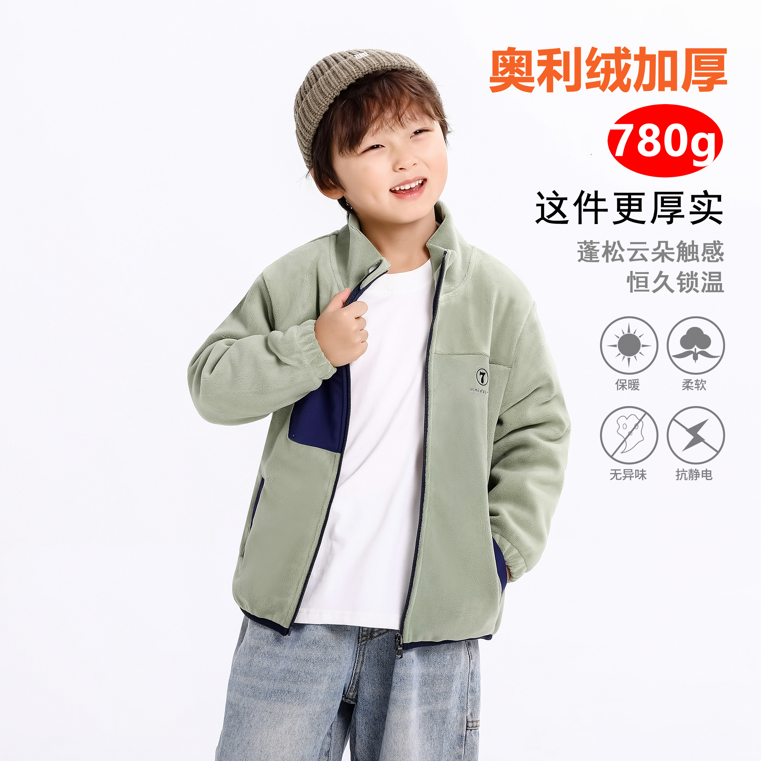 25秋冬款儿童棉衣外套超厚奥粒绒绗棉保暖立领夹克男女童亲子款