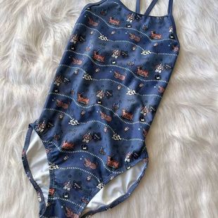 【福袋狗狗】单层莱卡连体三角游泳衣女专业游泳馆竞速运动训练款