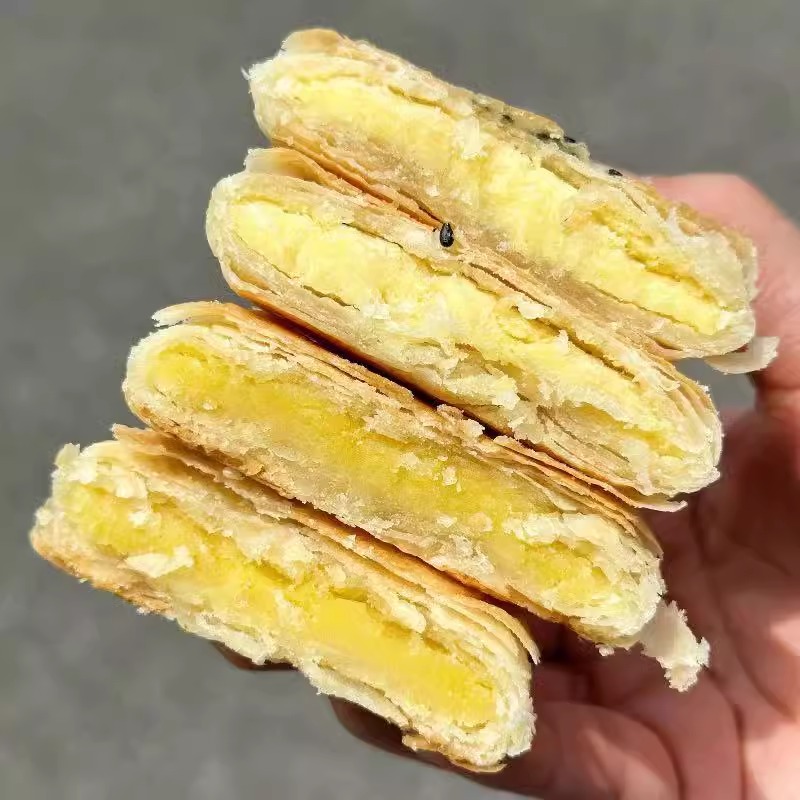 苏州美食山塘街特产每日现做板栗酥饼点心下午茶甜点咸口绿豆小吃