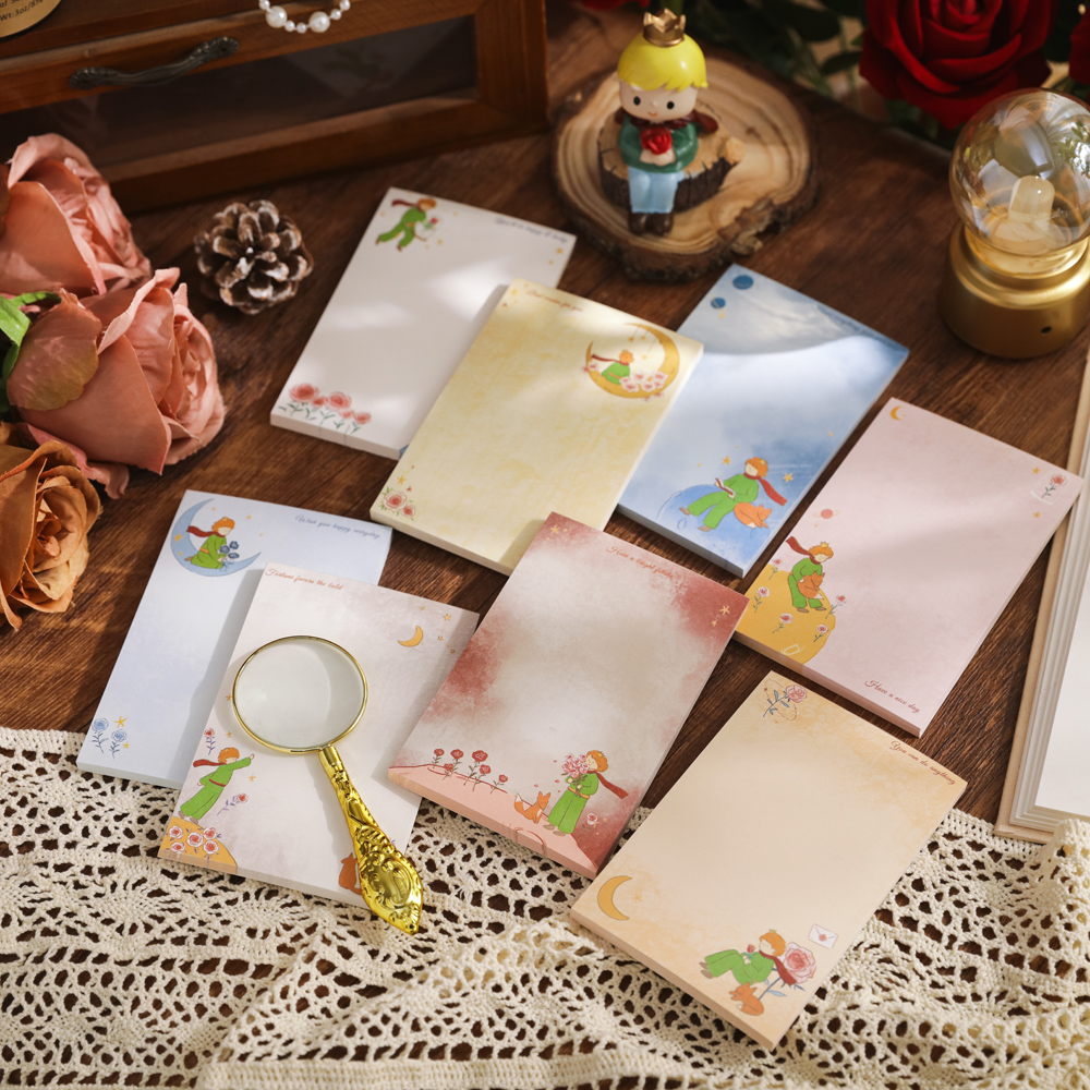 阿杂 玫瑰王子星球便签纸无粘性备忘记事便笺 手帐拼贴打底素材纸