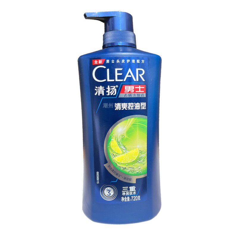 清扬洗发水男士运动720g清爽控油去头屑止痒控去油止痒柔顺新升级