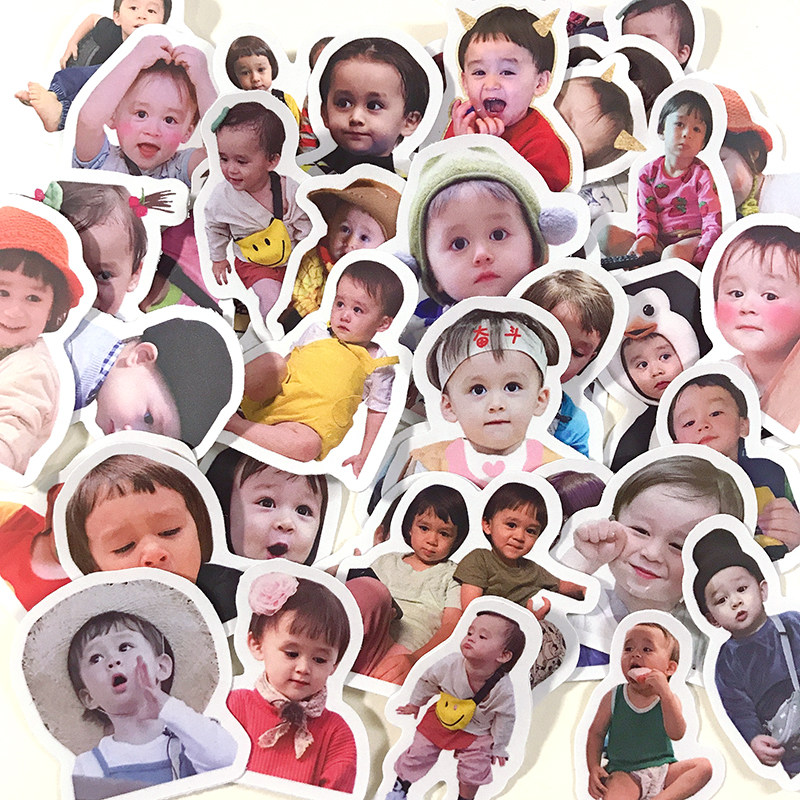 威廉本特利可爱男孩女孩表情包手帐贴纸手机壳滴胶电脑桌面贴画