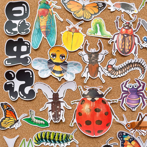 昆虫记阅读卡片装饰贴纸