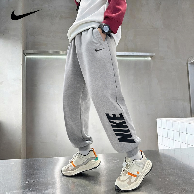 耐克童装男童裤子针织2025春秋新款儿童纯棉运动卫裤大童休闲长裤