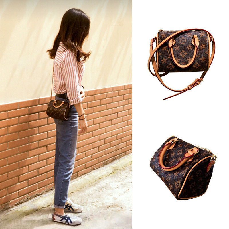 【三折专区】2023新款大牌真皮女包波士顿小包手提单肩斜挎枕头包