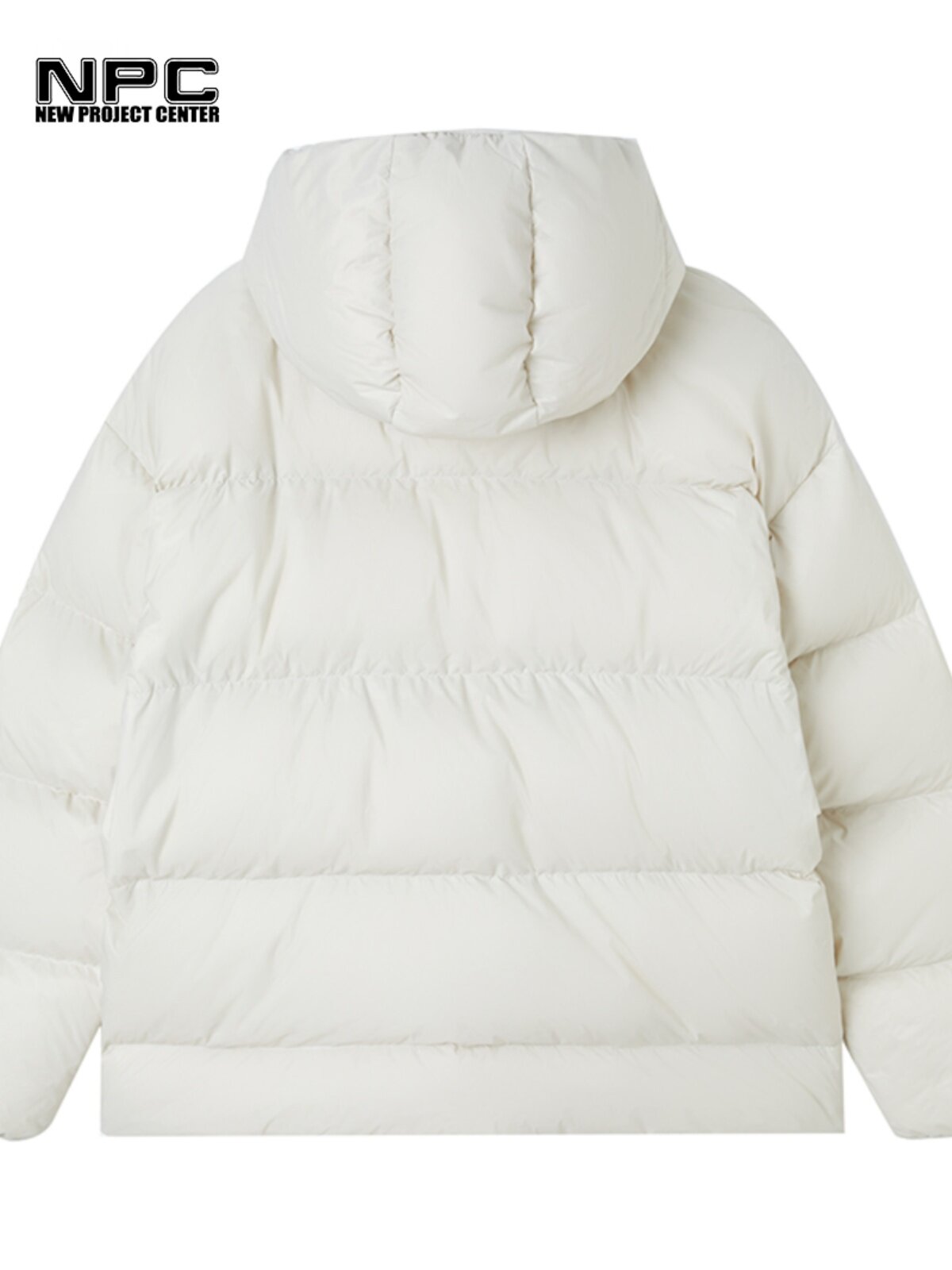 NPC 트렌디 브랜드 리첸닉은 가을 겨울 남녀 동스타일 NPC 로고 프린트 구스다운 양면 착용 따뜻하고 편안하며 부동액