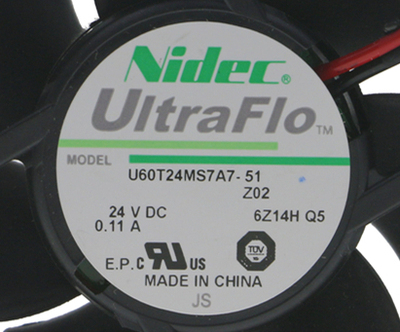 U60T24MS7A7-51 U60T24MS3A7-51 NIDEC 6025 24V 0.09A 0.11A风扇