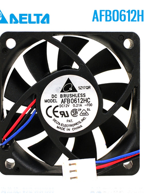 台达 dc12v 6015 6cm/厘米双滚珠小机箱cpu测速散热风扇afb0612hc