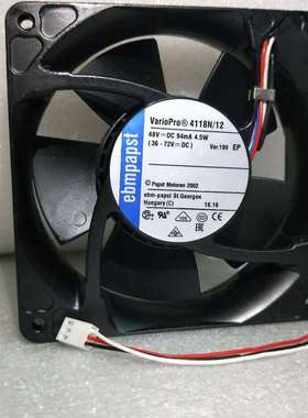 德国papst全防水进口 Variopro4118N/12  48V DC 94mA  4.5W 1203