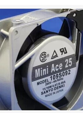 三洋SANYO 109S092 9025 9CM 200V 0.07A 11W 铝框散热风扇