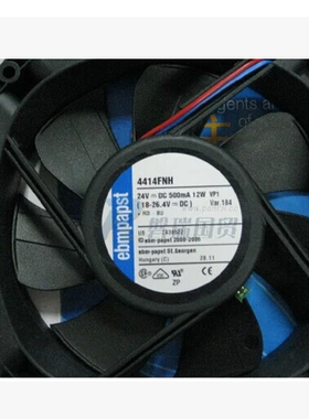 德国papst 24VDC 12.0W 5400RPM 管轴式 风扇 4414FNH 风扇