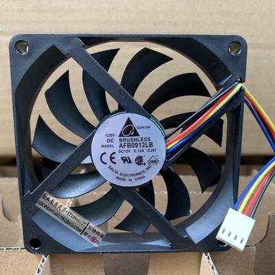 台达 9015 9CM 双滚珠 12V 0.12A PWM温控CPU静音风扇 AFB0912LB