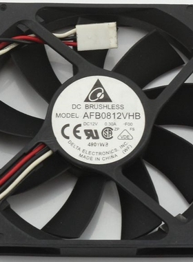 台达8015 AFB0812VHB 12v 0.30A 8厘米双滚珠机箱CPU风扇80*80*15