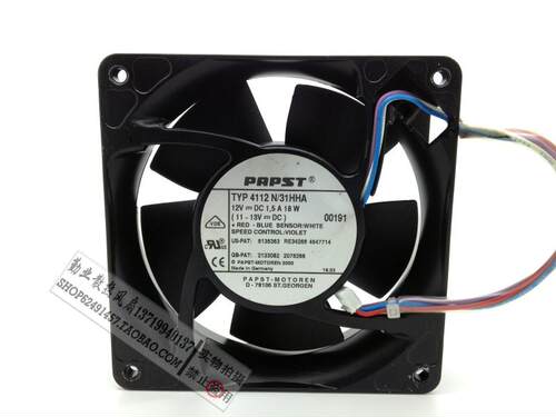 德国papst TYP4112N/31HHA 12V 18W 12038 摩托强制风冷暴力风扇