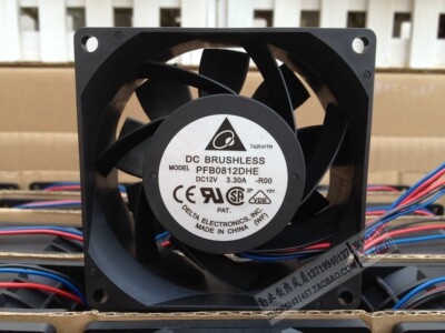 原装台达 8038 8厘米高转速暴力风扇 12V 3.3A PFB0812DHE-ROO