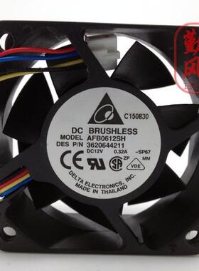 台达DELTA 6025 6CM服务器风扇 12V 0.32A AFB0612SH 双滚珠