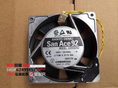 Sanyo/三洋 200V 11/10W 92*92*25MM 9CM/厘米交流铝框 109S092