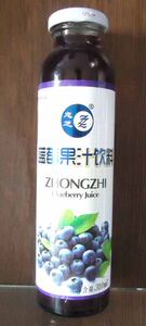 忠芝 蓝莓果汁饮料 310毫升 黑龙江小兴安岭伊春特产 含果粒