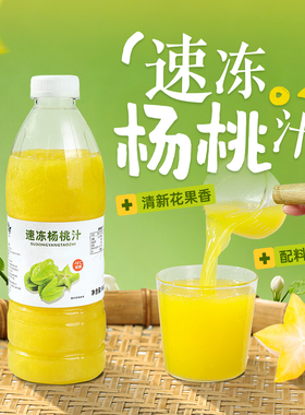 饮力健速冻杨桃汁960g奶茶店饮品水果茶商用鲜榨纯果汁原浆材料